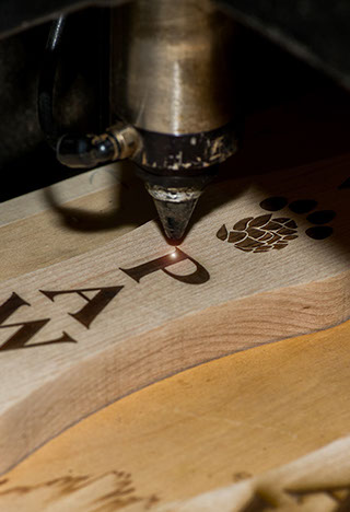 Laser engraving maple