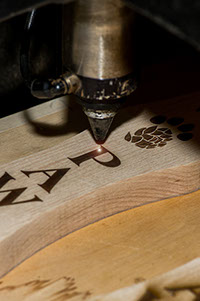 Laser engraving maple
