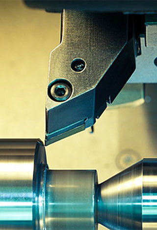 CNC Lathe turning a part