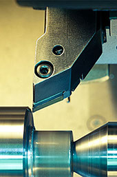 CNC Lathe turning a part